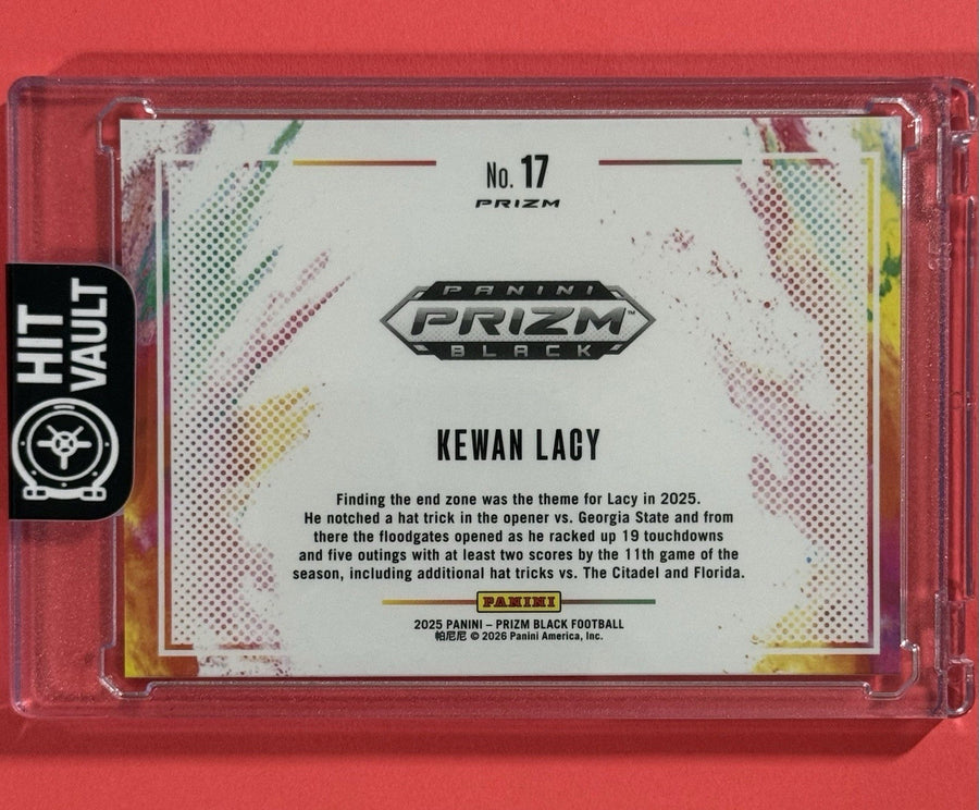 2025 Kewan Lacy — Prizm Black Color Blast [SSP / Case Hit] — back photograph