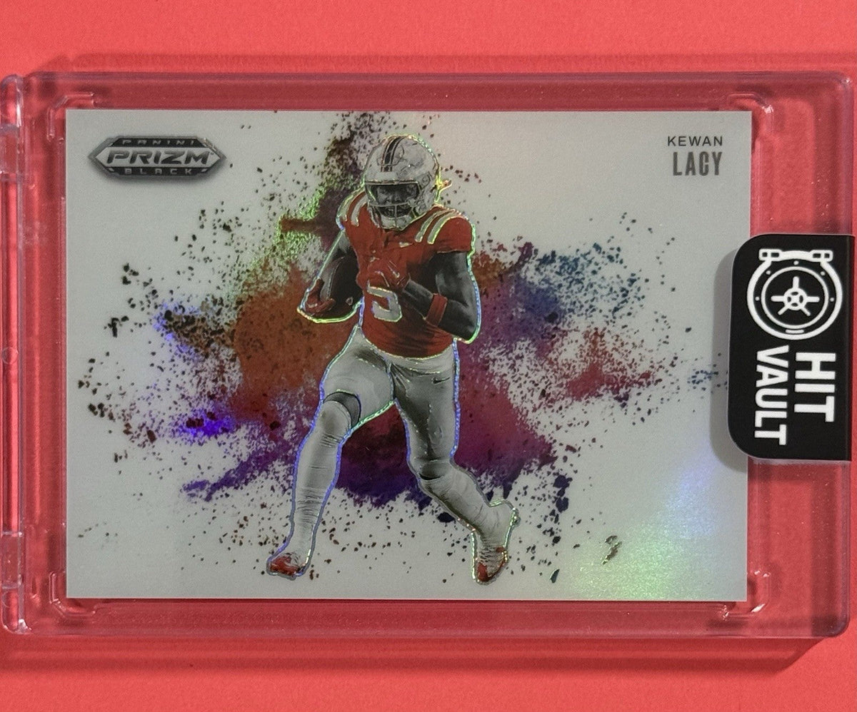 2025 Kewan Lacy — Prizm Black Color Blast [SSP / Case Hit] — front — Inventory P033-C